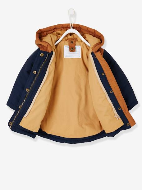 3-in-1-parka voor jongensbaby met afneembaar vest dennen+Inkt - vertbaudet enfant 