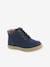 Halfhoge leren laarsjes babyjongen Tackland KICKERS® BLAUW DONKER UNI - vertbaudet enfant 