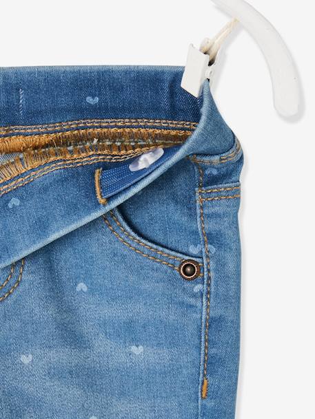 Treggig baby meisje van denim met print STONE - vertbaudet enfant 