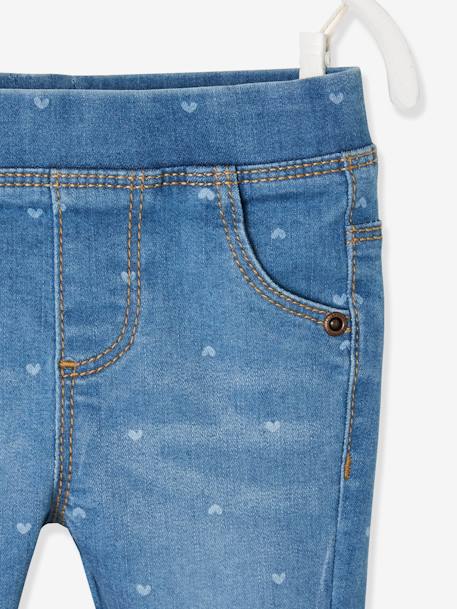 Treggig baby meisje van denim met print STONE - vertbaudet enfant 