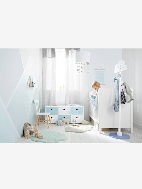 Badstof mat voor babykamer GRIJS LICHT+grijsblauw+mosterdgeel+roze (poederkleur)+saliegroen - vertbaudet enfant 