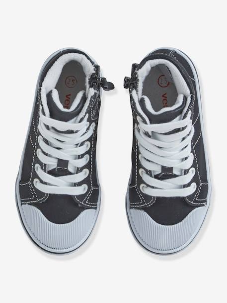 Hoge sneakers voor jongens, kleutercollectie Zwart - vertbaudet enfant 