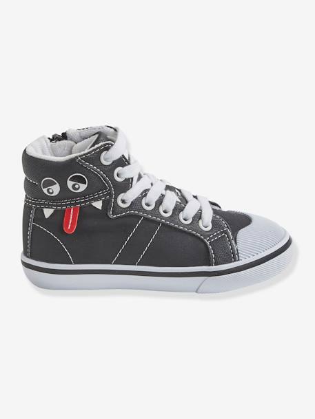 Hoge sneakers voor jongens, kleutercollectie Zwart - vertbaudet enfant 