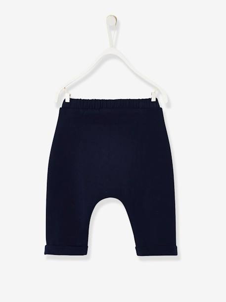 Molton babybroek Beige gevlekte AOP walvis+GECHINEERD LICHTGRIJS - BROS B+INKT - vertbaudet enfant 