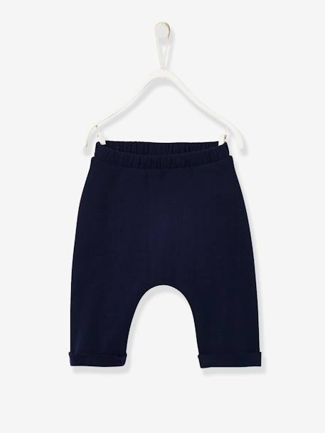 Molton babybroek Beige gevlekte AOP walvis+GECHINEERD LICHTGRIJS - BROS B+INKT - vertbaudet enfant 