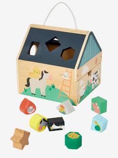 Speelgoed-Eerste levensjaren-Eerste speelgoed-Huis van houten vormpjes
