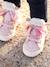 Halfhoge sneakers meisjesbaby 3 kwastjes Lichtroze - vertbaudet enfant 