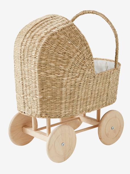 Poppenwagen van rotan Wit - vertbaudet enfant 