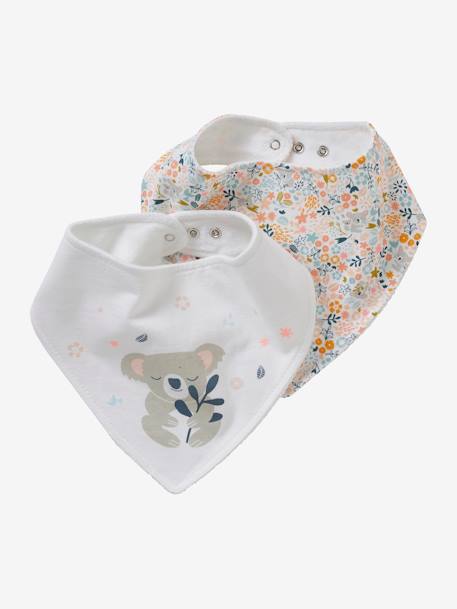 Set van 2 slabbetjes bandana koalamotief - vertbaudet enfant 