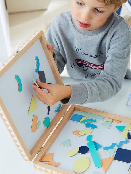 Magnetische koffer geometrische vorm meerkleurig - vertbaudet enfant 