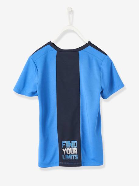 Jongens sportshirt van technisch materiaal blauw vlag - vertbaudet enfant 