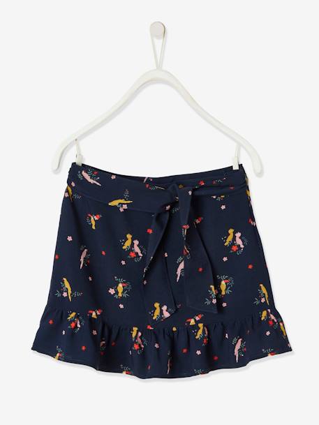 Meisjesrok met print inkt met print+rood met print - vertbaudet enfant 