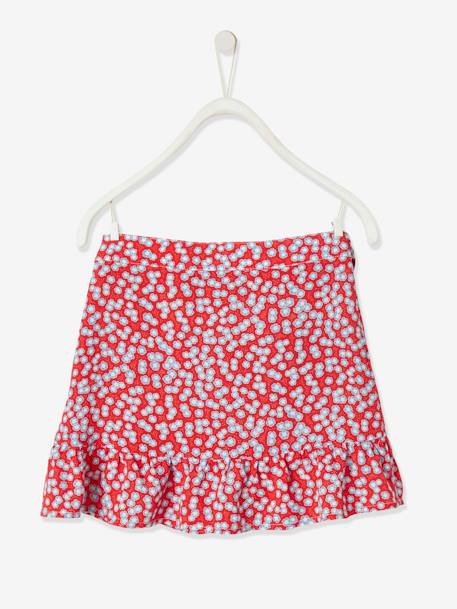 Meisjesrok met print inkt met print+rood met print - vertbaudet enfant 