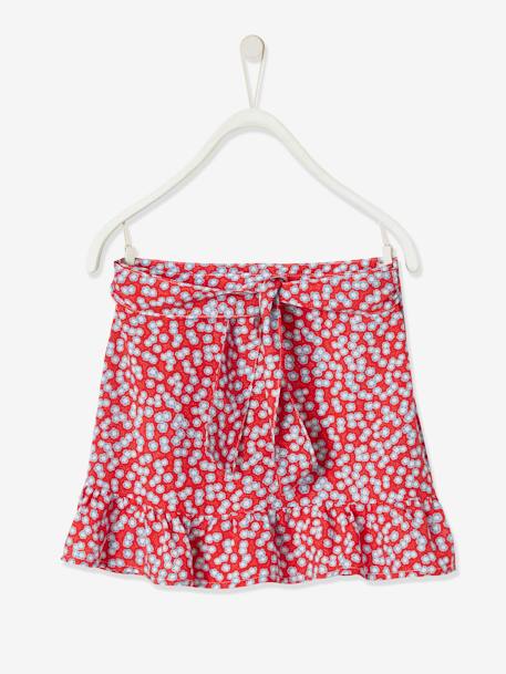 Meisjesrok met print inkt met print+rood met print - vertbaudet enfant 