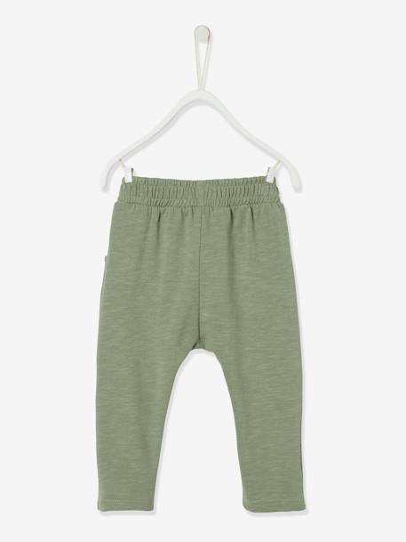 Babybroek uit molton voor jongens baksteen+donker lindegroen+gechineerd lichtgrijs+karamel+leiblauw+Marine grijs+zandbeige - vertbaudet enfant 