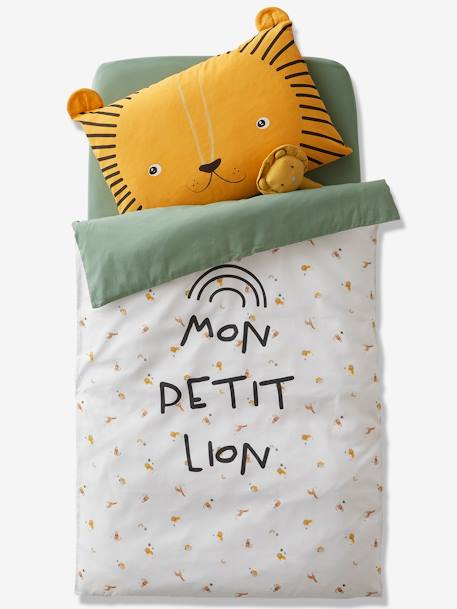 Kussensloop Mon petit lion CAMEL - vertbaudet enfant 