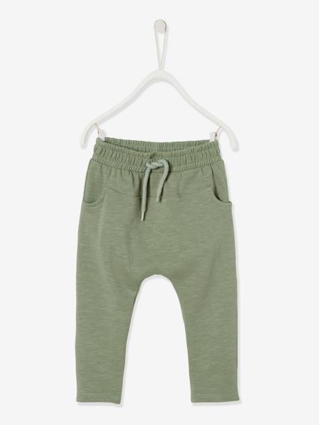 Babybroek uit molton voor jongens baksteen+donker lindegroen+gechineerd lichtgrijs+karamel+leiblauw+Marine grijs+zandbeige - vertbaudet enfant 