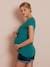 Tunesisch zwangerschaps- en borstvoedingsshirt donkere blush+mosgroen+zwart - vertbaudet enfant 