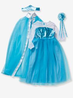 -Verkleedkleren prinses met cape, toverstaf en kroon