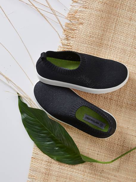 Ecologisch verantwoorde slip-on sneakers voor meisjes ZWART - vertbaudet enfant 