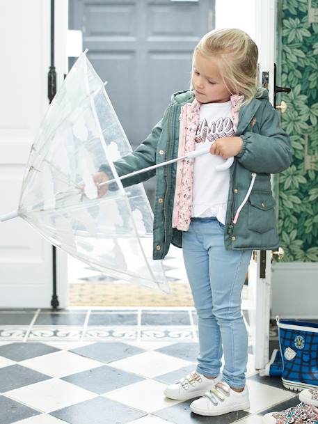 Waterless denim meisjestregging gebleekt denim+onbewerkt denim - vertbaudet enfant 