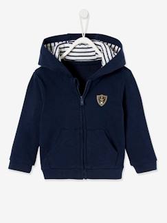 Baby-Jongensbabysweater met rits en capuchon