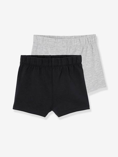 Set van 2 boxers voor meisjes om onder een jurk te dragen Lichtroze+set zwart - vertbaudet enfant 