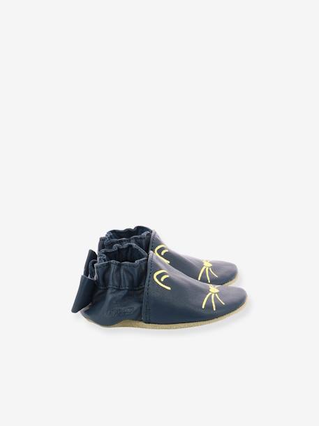 Sloffen Soft Soles Goldy Cat ROBEEZ© lichtroze+marine - vertbaudet enfant 