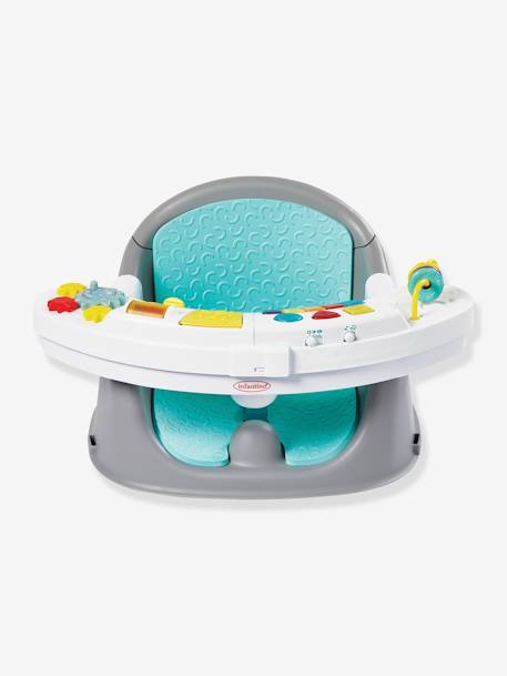 Ontdekkingsstoel en stoelverhoger met muziek en licht 3-in-1 Infantino Grijs - vertbaudet enfant 