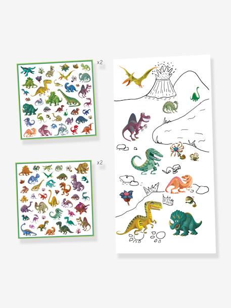 160 stickers Dinosaurussen DJECO GROEN - vertbaudet enfant 