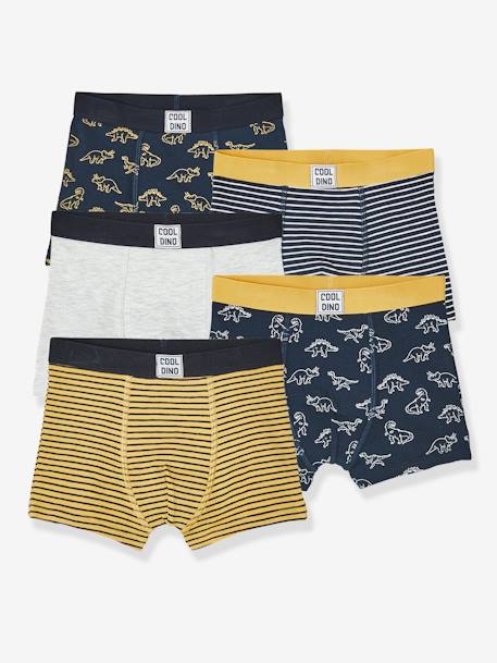 Set van 5 stretch jongensboxers Dino SET 5 - vertbaudet enfant 