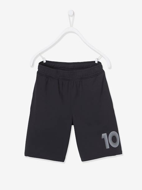 Jongenssportshort nummer 10 van technisch materiaal MARINEBLAUW+zwart - vertbaudet enfant 