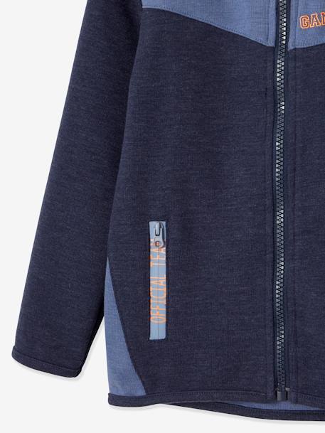 Jongenssweater met rits, technisch materiaal Blauw - vertbaudet enfant 