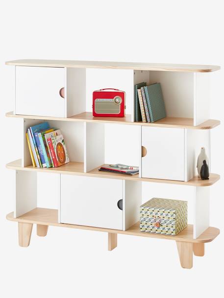 Bibliotheekplank LINE SEVENTIES WIT - HOUT - vertbaudet enfant 