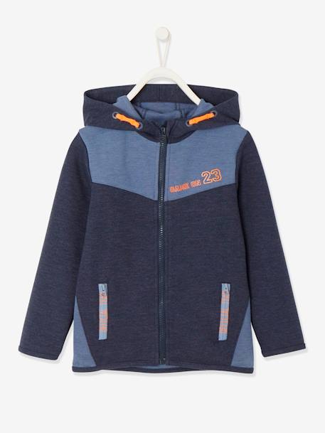 Jongenssweater met rits, technisch materiaal Blauw - vertbaudet enfant 