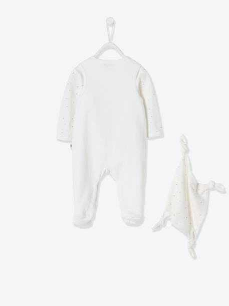 Set boxpakje + romper + knuffel van biologisch katoen ivoor - vertbaudet enfant 