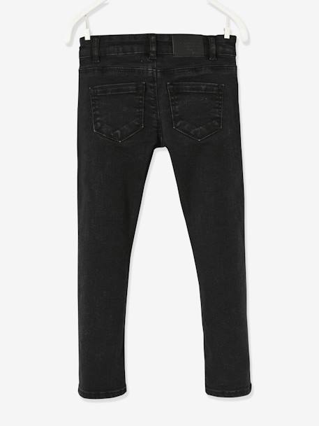 Slim fit jeans Morphologik 'waterless' meisjes heupomtrek LARGE zwart denim - vertbaudet enfant 