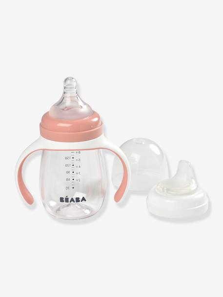 Leerfles 2 in 1 (210 ml) BEABA ROZE+saliegroen - vertbaudet enfant 