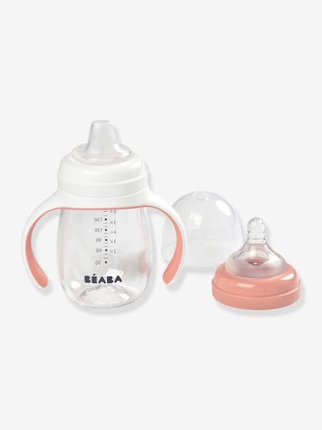 Leerfles 2 in 1 (210 ml) BEABA ROZE+saliegroen - vertbaudet enfant 