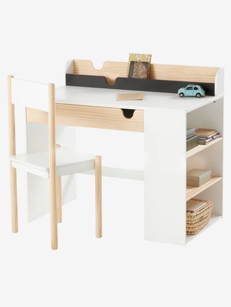 Kinderbureau LIGNE SCHOOL WIT - HOUT - vertbaudet enfant 