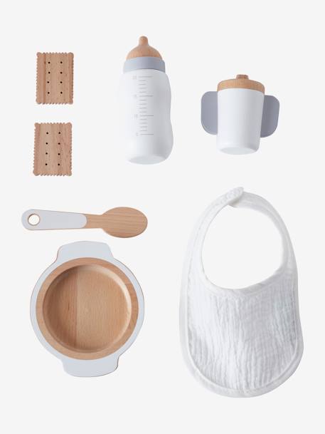 Houten accessoireset voor babyvoeding wit - vertbaudet enfant 