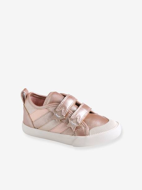 Sneakers met klittenband, kleutercollectie meisjes ROZE - vertbaudet enfant 