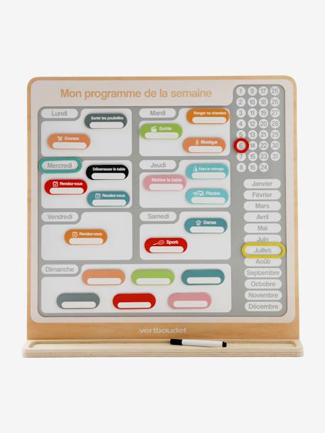 Weekplanner grijs - vertbaudet enfant 