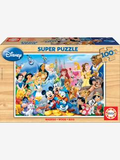 -Houten puzzel van 100 stukjes De wonderlijke wereld van Disney® EDUCA