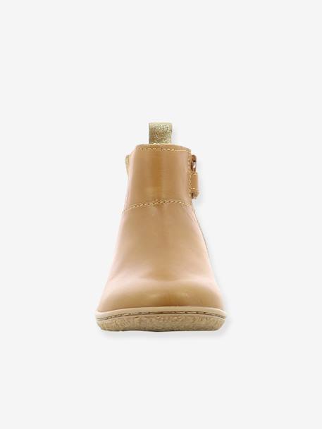 Laarsjes Vetudi KICKERS® voor meisjes bronsbruin+camel goud+metallic marineblauw - vertbaudet enfant 