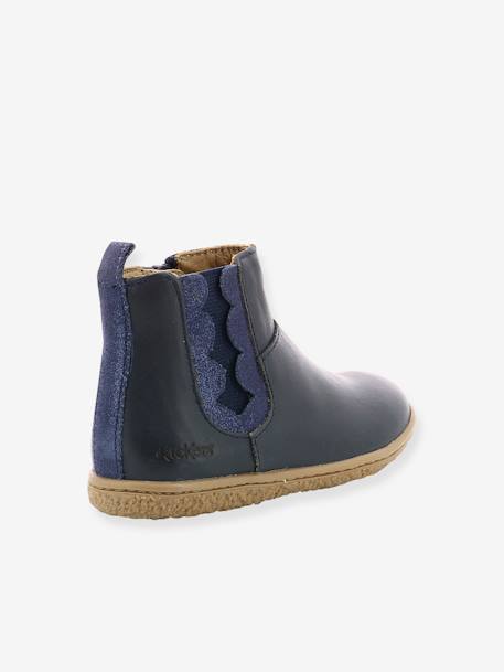 Laarsjes Vetudi KICKERS® voor meisjes bronsbruin+camel goud+metallic marineblauw - vertbaudet enfant 