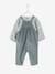 Set fluwelen blouse en overall voor meisjesbaby hemelsblauw - vertbaudet enfant 