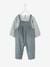 Set fluwelen blouse en overall voor meisjesbaby hemelsblauw - vertbaudet enfant 