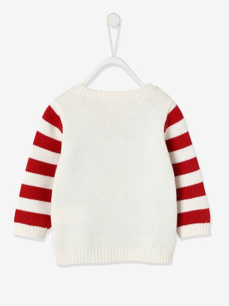 Babykersttrui peperkoekman unisex ivoor - vertbaudet enfant 