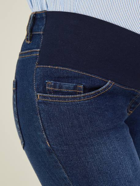 Zwangerschaps skinny jeans met lage tailleband Onbewerkt denim - vertbaudet enfant 